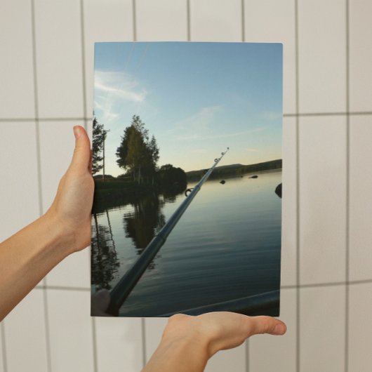 Poster Pêche par lac à Dusk Small