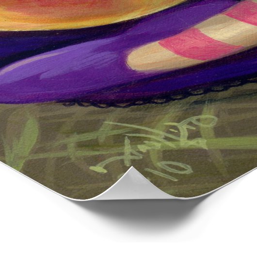 Poster Pêche, Plum, Poire Art Imprimer imaginaire fée de (Coin)