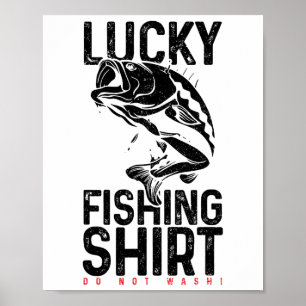 Poster Pêche Porte-bonheur Pêcheur Cadeau Drôle