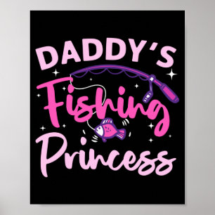Poster Pêche pour femmes filles enfants pêcheuse bass pri