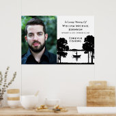 Poster Pêche pour toujours Photo personnalisée Funéraille (Cuisine)