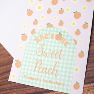 Poster Pêche Sucrée 1er Anniversaire
