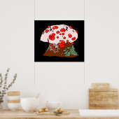 Poster Pêche sur champignon à dent sanguine (Cuisine)