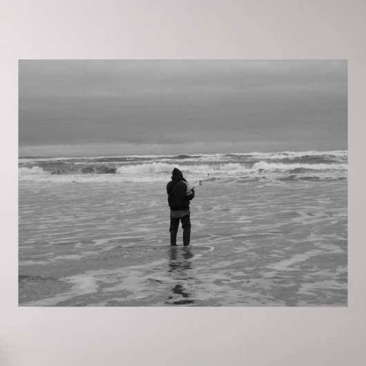 Poster Pêche surf (Devant)