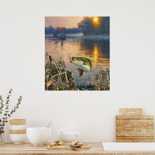 Poster Pêche terminée (Cuisine)