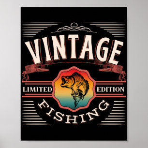 Poster PÊCHE vintage ÉDITION LIMITÉE