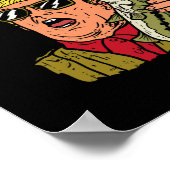 Poster Pêcher à nouveau grand Trump amusant pêcheur pêche (Coin)