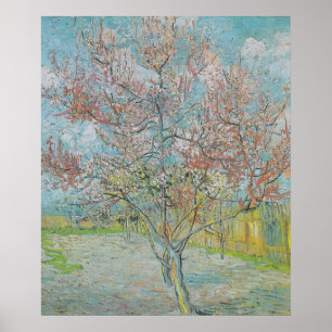 Poster Pêcher en fleurs
