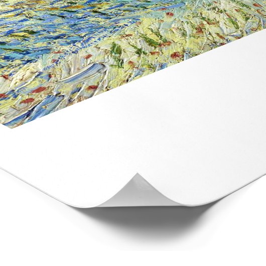 Poster Pêcher les arbres en fleurs Vincent Van Gogh (Coin)