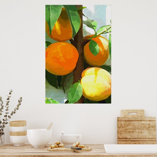 POSTER PÊCHES (Cuisine)