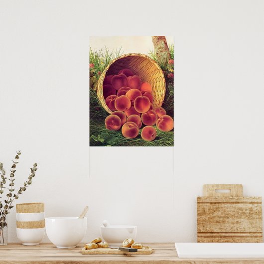 Poster Pêches déversées (Cuisine)