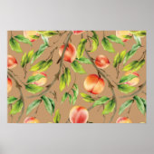 Poster Pêches sur l'arbre (Devant)