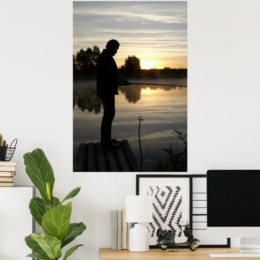 Poster pêcheur (Bureau à domicile)