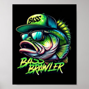 Poster Pêcheur à la ligne de Byss à grande bouche