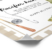 Poster Pêcheur - chasse à la pacifique jeu de baby shower (Coin)