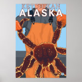 Poster Pêcheur de crabe royal - Ketchikan, Alaska (Devant)