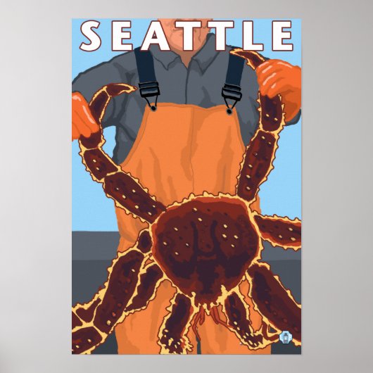 Poster Pêcheur de crabe royal - Seattle, Washington (Devant)
