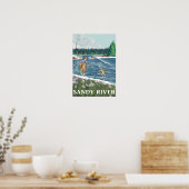 Poster Pêcheur de mouches - Sandy River, Oregon (Cuisine)