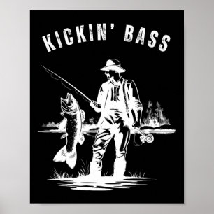 Poster Pêcheur de poissons Kickin B drôle de plein air La