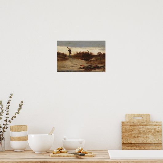 Poster Pêcheur par eau (1886) Edward Mitchell (Cuisine)