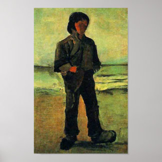 Poster Pêcheur sur la plage, Vincent van Gogh