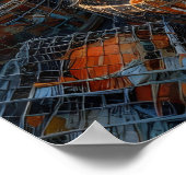 Poster Pêcheurs à la Twilight ramassant des crabes 18x24 (Coin)