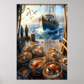 Poster Pêcheurs à la Twilight Récoltant des crabes 24x36 (Devant)