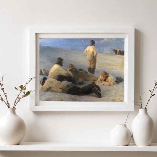 Poster Pêcheurs à Skagen Beach, P.S. Krøyer, Art
