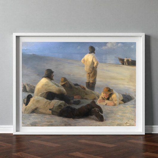 Poster Pêcheurs à Skagen Beach, P.S. Krøyer, Art