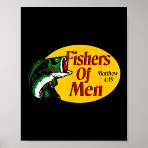 Poster Pêcheurs D'Hommes Matthieu 4-19 Bible Christian Fi