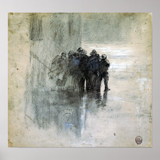 Poster Pêcheurs Winslow Homer à Oilskins, Cullercoats (Devant)