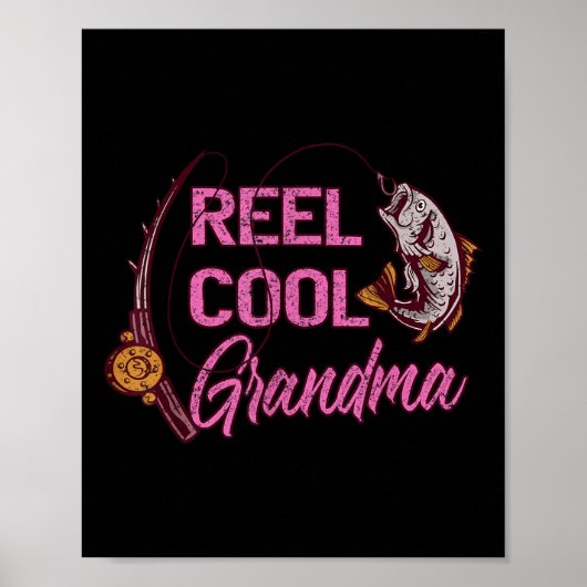 Poster Pêcheuses grand-mère vraiment cool à la pêche  (Devant)