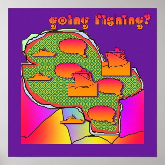 Poster Pêchez-vous ? Joie de Pêcheur (Devant)