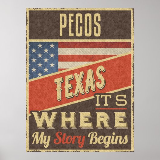 Poster Pecos Texas (Devant)