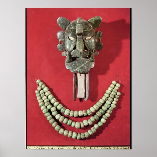 Poster Pectile zapotèque forme de masque représentant (Devant)