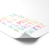 Poster pédagogique de l'alphabet pastel (Coin)