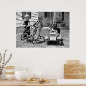 Poster Pedal Power, années 30 (Cuisine)