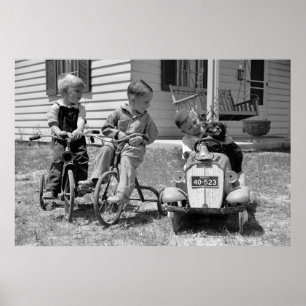 Poster Pedal Power, années 30