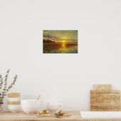 Poster Peder Monsted - Coucher de soleil sur un fjord dan (Cuisine)