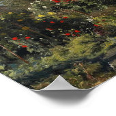 Poster Peder Monsted - Un jardin de campagne avec des pou (Coin)