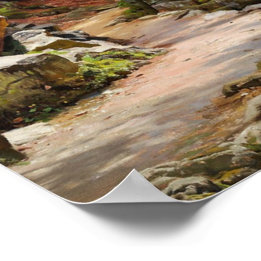 Poster Peder Monsted - Une forêt près d'Ilsenburg (Coin)