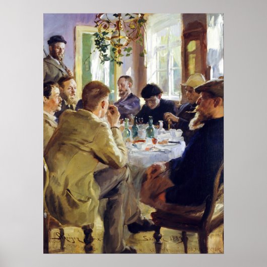 Poster Peder Severin Kroyer - Heure du déjeuner (Devant)