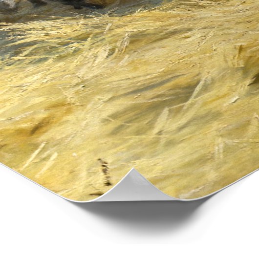 Poster Peder Severin Kroyer - Threshing dans les Abruzzes (Coin)