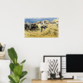 Poster Peder Severin Kroyer - Threshing dans les Abruzzes (Bureau à domicile)