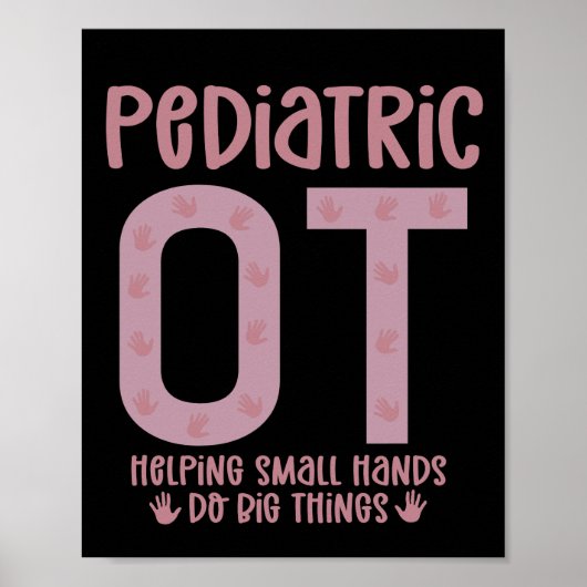 Poster Pediatric OT ergothérapeute OT Dons (Devant)