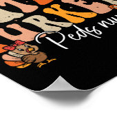 Poster Peds Infirmier Thanksgiving Turkeys Cutest Retro F (Coin)