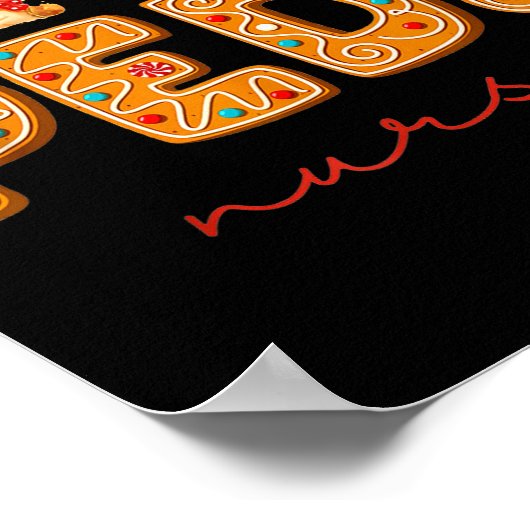 Poster Peds Nurse Gingerbread Christmas Pediatric Nurse H (Coin)