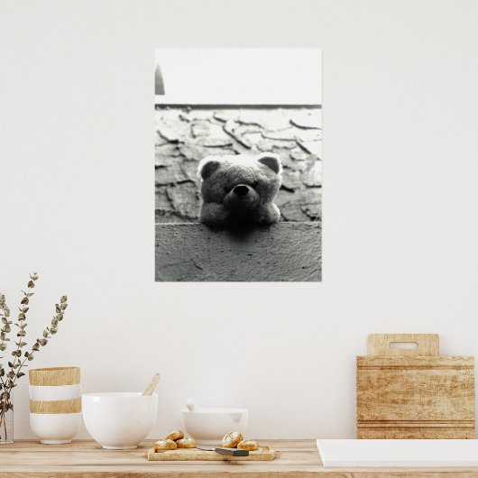 Poster Peek-a-Boo Teddy (Cuisine)