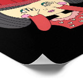 Poster Peekaboo Girl Sloth Design (Coin)