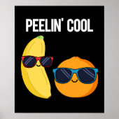 Poster Peelin Cool Funny Fruit Pun Dark BG (Devant)